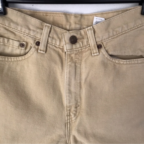 Levi's High Waisted Tan Denim Shorts 100% Cotton - Picture 6 of 8